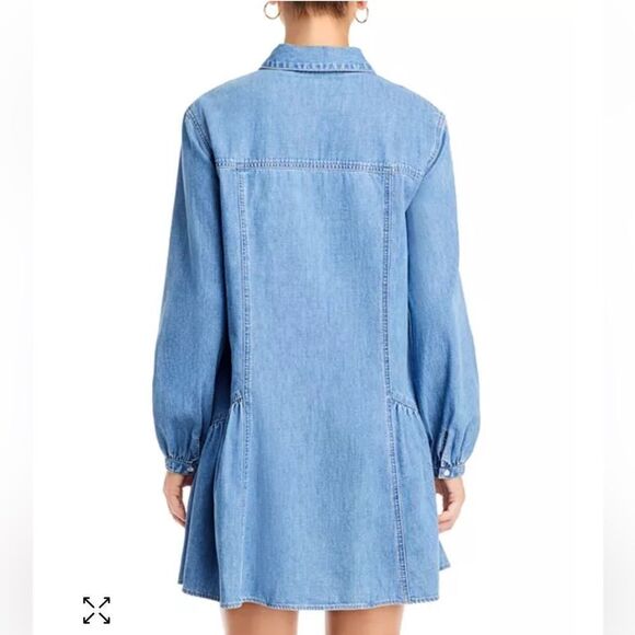 NEW Veronica Beard Chaia Denim Dress Iceberg Size 10 - Picture 6 of 13